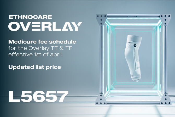 Ethnocare Overlay prosthetic volume management solution for transtibial and transfemoral amputees